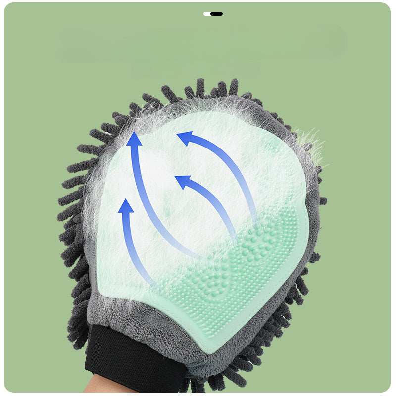 Pet Bathing Brush 2-in-1 Dog and Cat Grooming Glove
