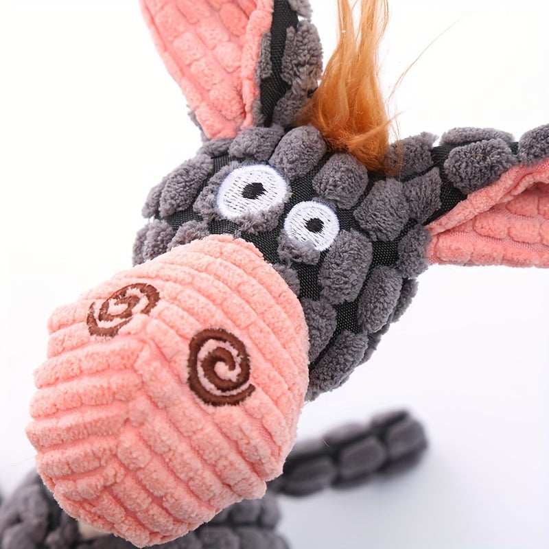 Soft Durable Stuffed Animal Plush Dog Chew Squeaky Toy