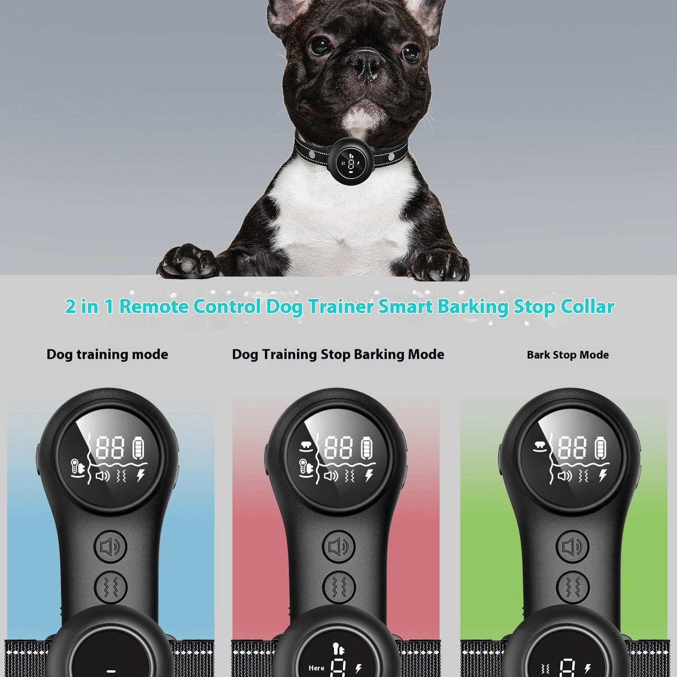 Multiple Training Modes Smart 3-in-1 Dog Trainer Bark Stopper