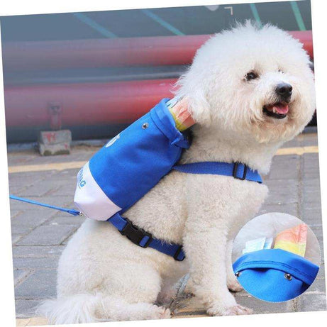 Cute Schoolbag Dog Treat Backpack Bag with Leash