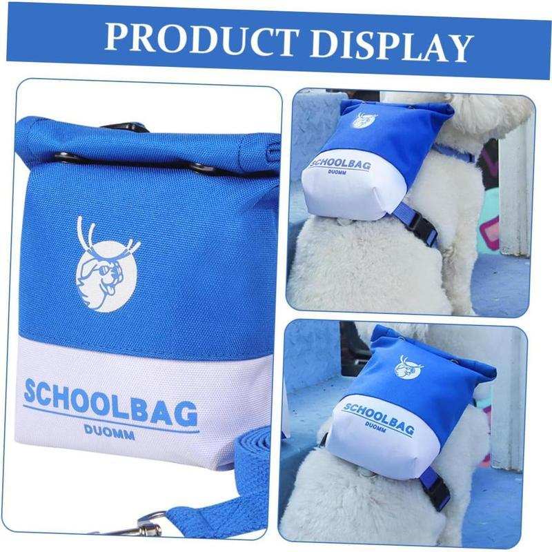 Cute Schoolbag Dog Treat Backpack Bag with Leash