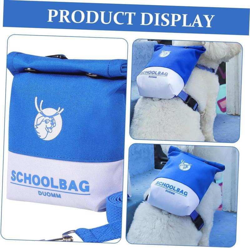 Cute Schoolbag Dog Treat Backpack Bag with Leash