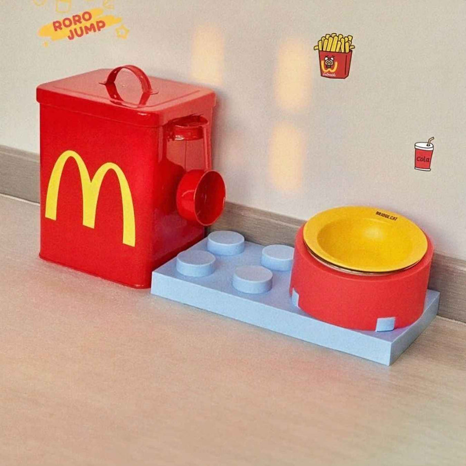 McDonald's Style Pet Food Storage Container - Bowl Sets
