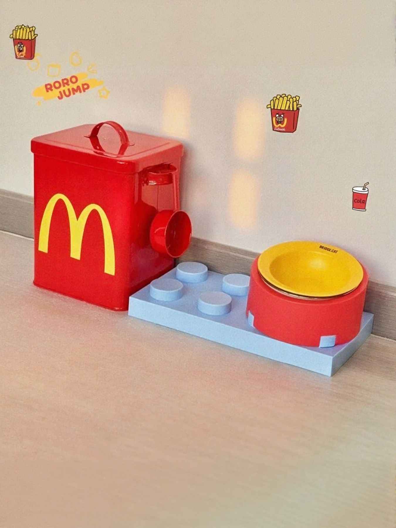 McDonald's Style Pet Food Storage Container - Bowl Sets