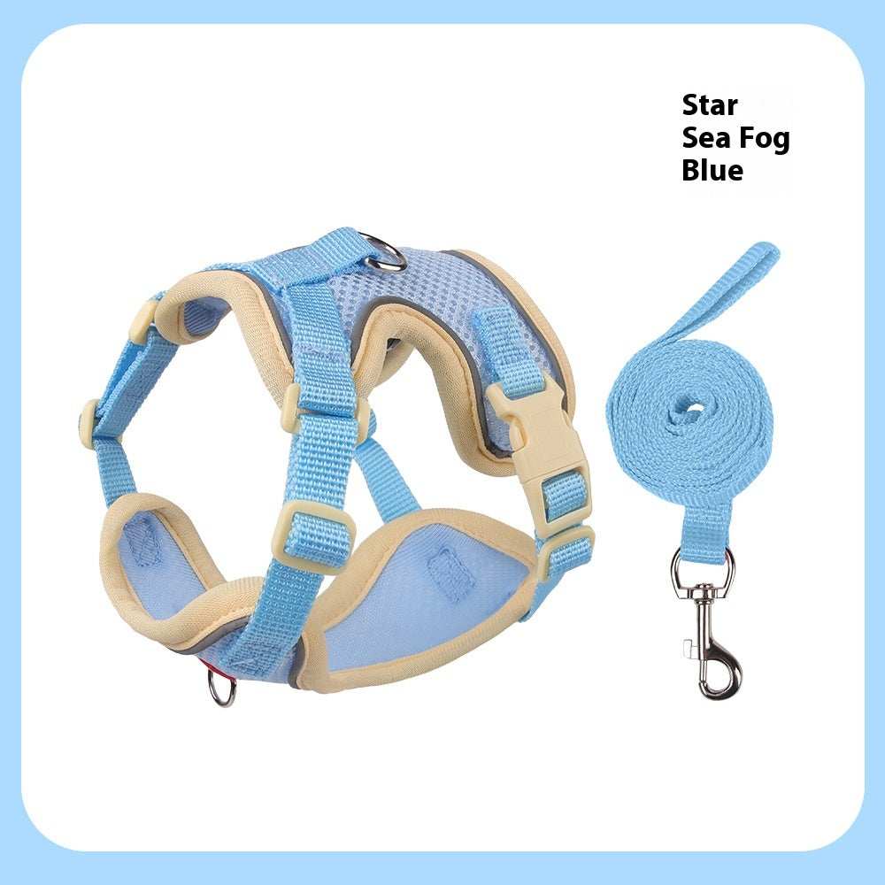Fully Adjustable Cat Vest Pet Harness with Matching Leash
