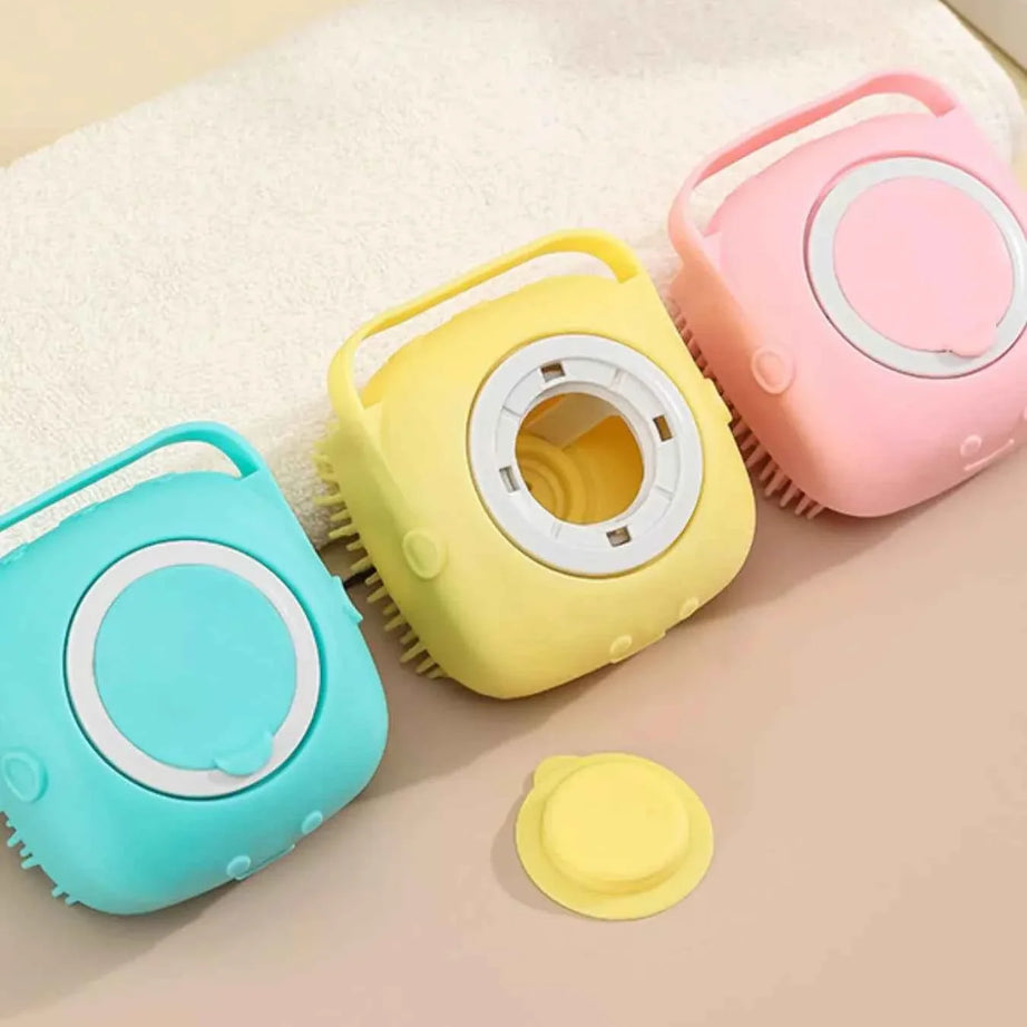 Pet Bath Brush - Cute Cartoon Silicone