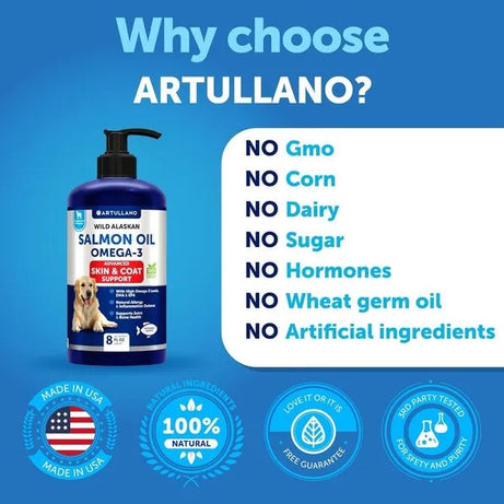 Salmon Oil for Dogs Wild Alaskan - Omega 3 Coat Joint
