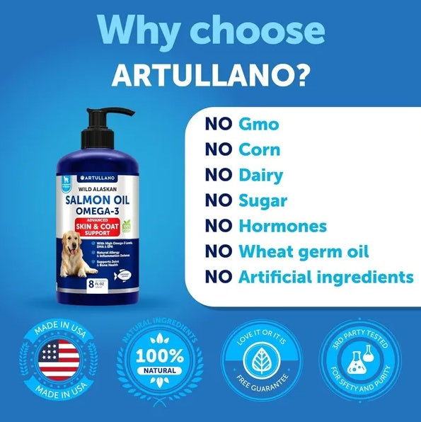 Salmon Oil for Dogs Wild Alaskan - Omega 3 Coat Joint