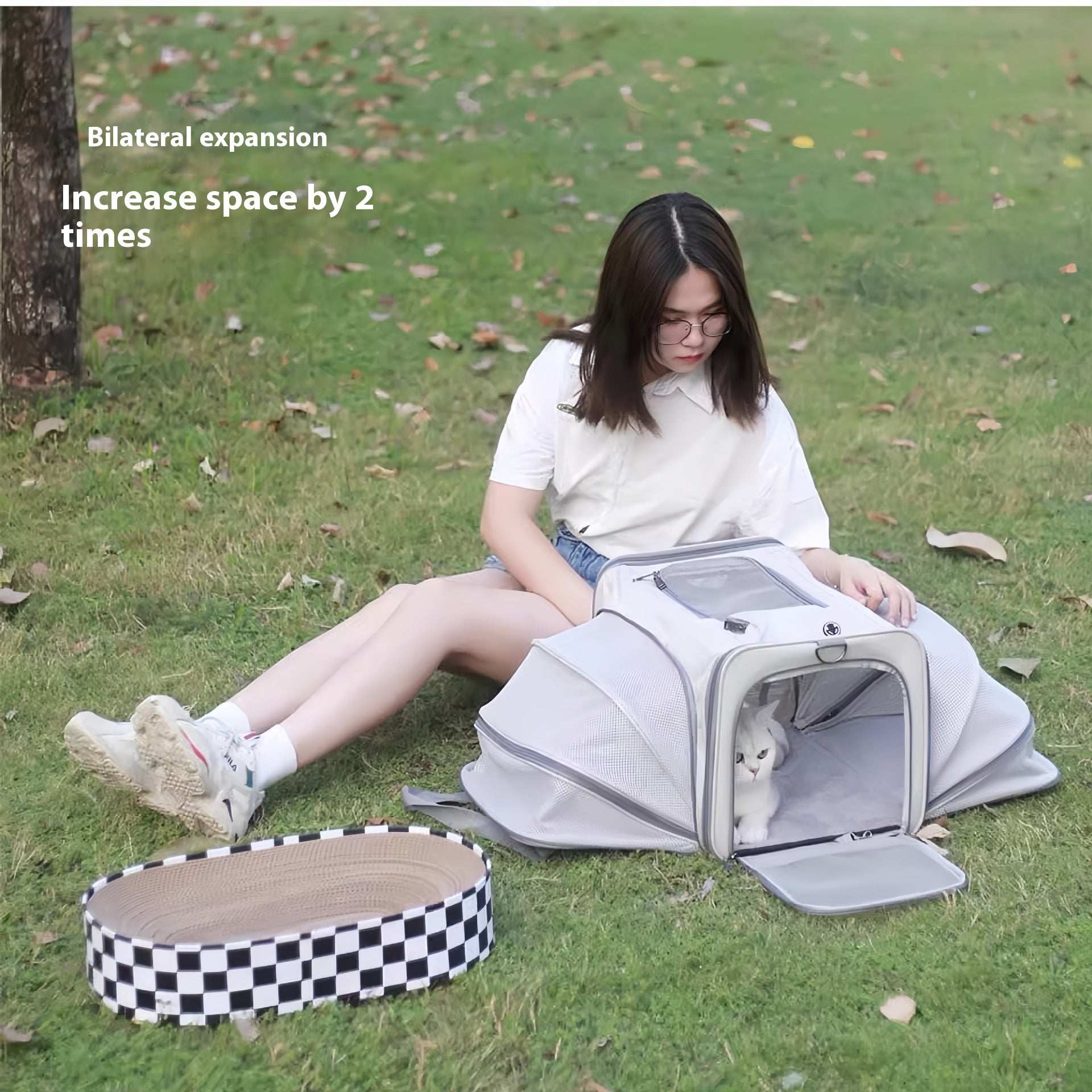 Portable Pet Carrier for Cats and Small Dogs - Breathable Travel Backpack