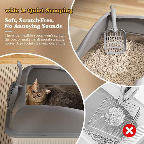 Stainless Steel Cat Litter Box - Large Rust-Free