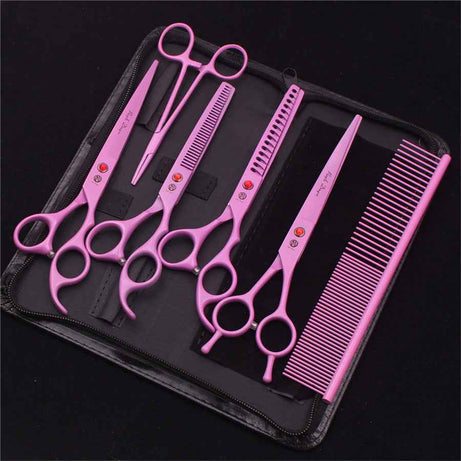 Pet Grooming Scissors Set - Dog Cat Hair Trimming Kit