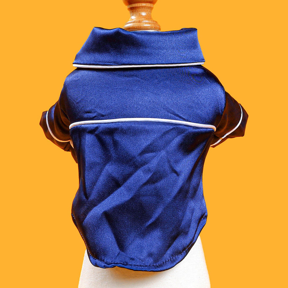 Satin Pet Pajamas with Contrast Piping