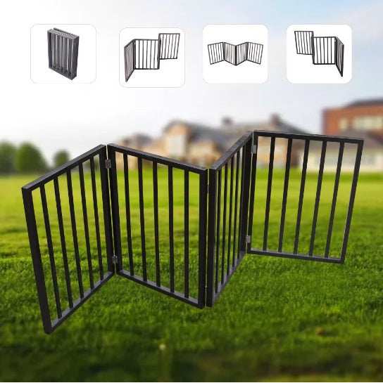 Pet Gate Dog Gate For Doorways - Foldable Safety Barrier