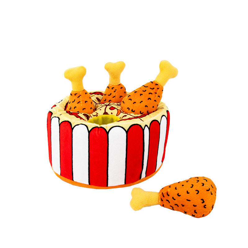 Interactive Chicken Leg Puzzle Dog Toy with Sound