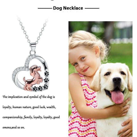 Love Pendant Pet Dog Dog Necklace Female