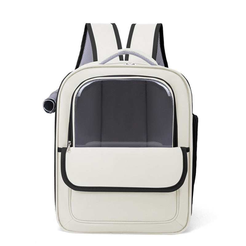 Large Pet Travel Backpack Bag - Wear-resistant with Diaper Storage