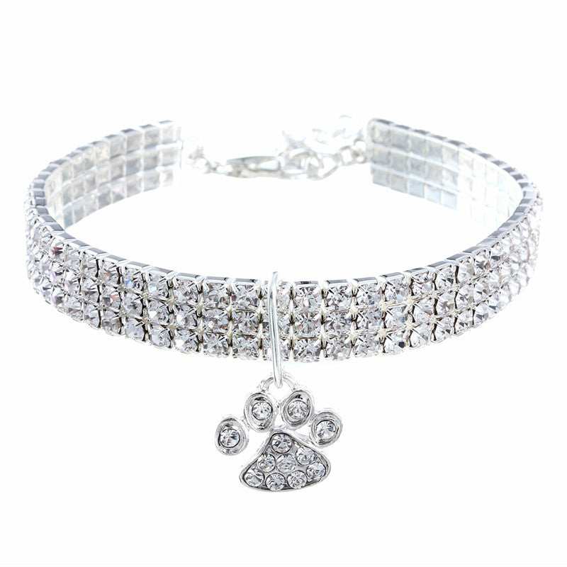 Diamond Mixed Color Dogs And Cats Necklace Ornament Pet Collar