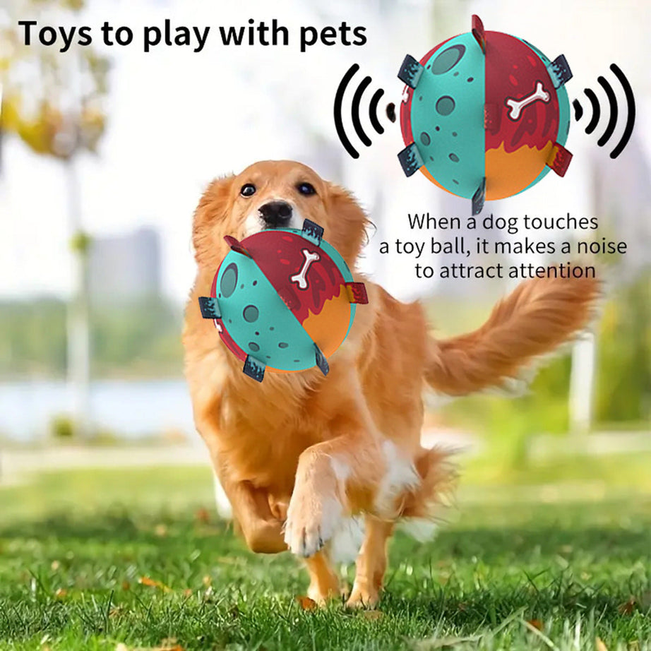 Dog Soccer Ball - Interactive Tug Toy with Straps