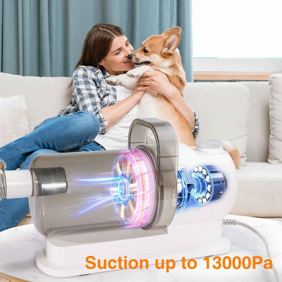 Pet Grooming Vacuum Clipper All-in-One - Suction Hair Care Kit
