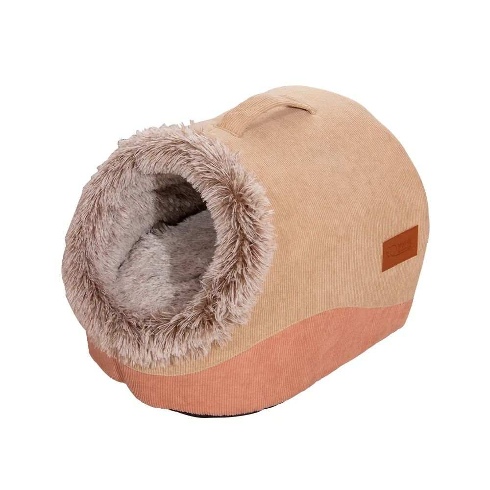 Fur Trim Pet Cozy Cuddler Sleeping Nest Bed Cave - Medium & Large
