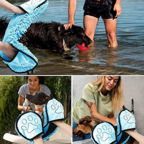 Specially Designed  Pet Bath Towel Quickly Absorbs Water - Dogs or Cats