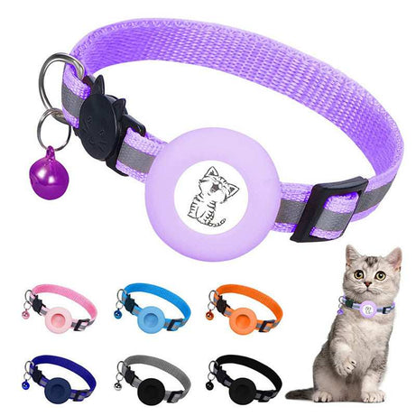 Apple Air Tag Tracker Protective Cover Anti-missing Pet Positioning Reflective Cat Collar