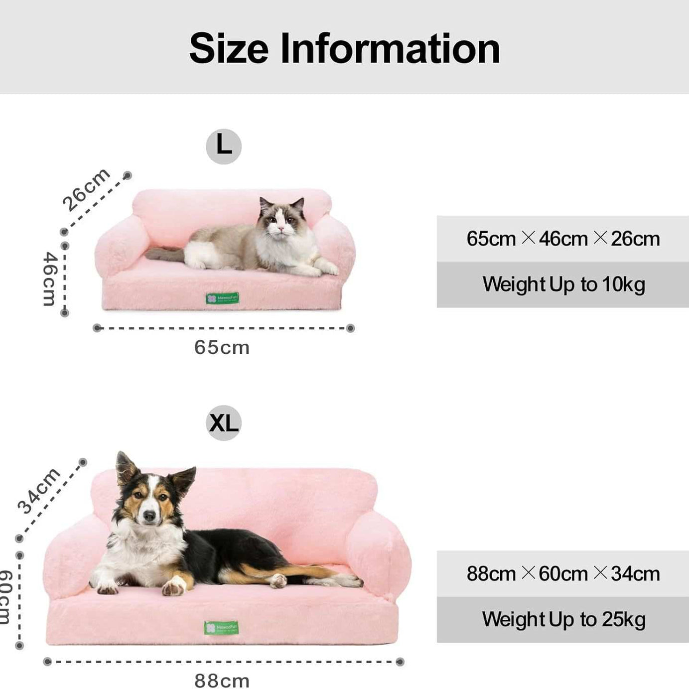 Pink Cloud Pet Sofa Bed - Anti-Collapse