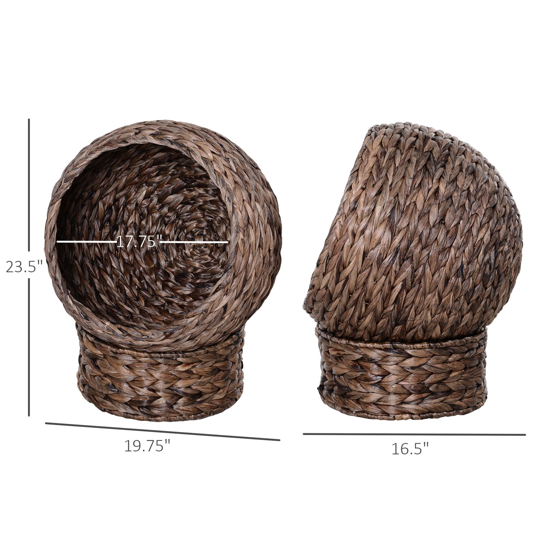 Cat Egg Chair Bed - Wicker Rotating Basket Elevated Stand