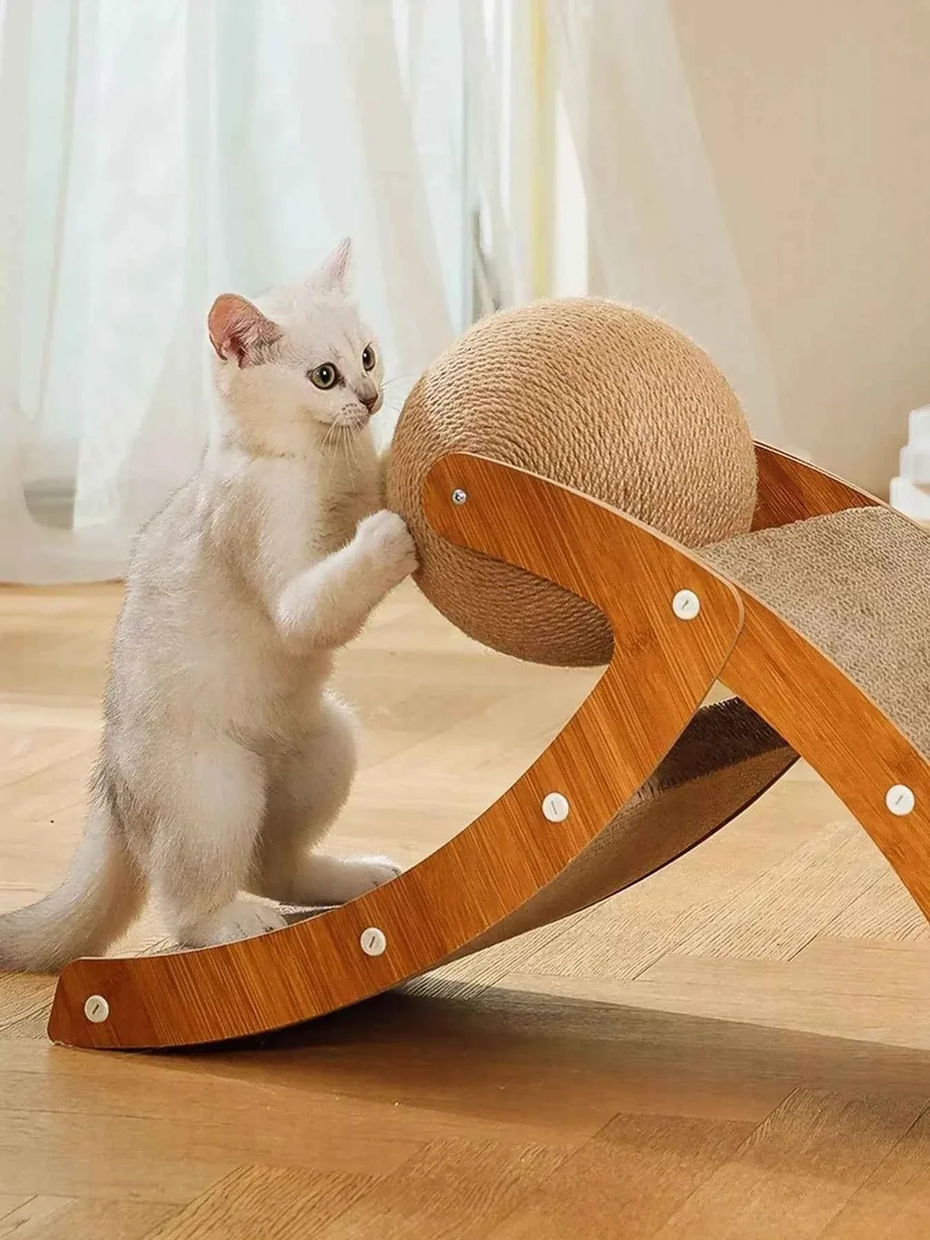Cat Scratching Post - Interactive Ball & Ramp