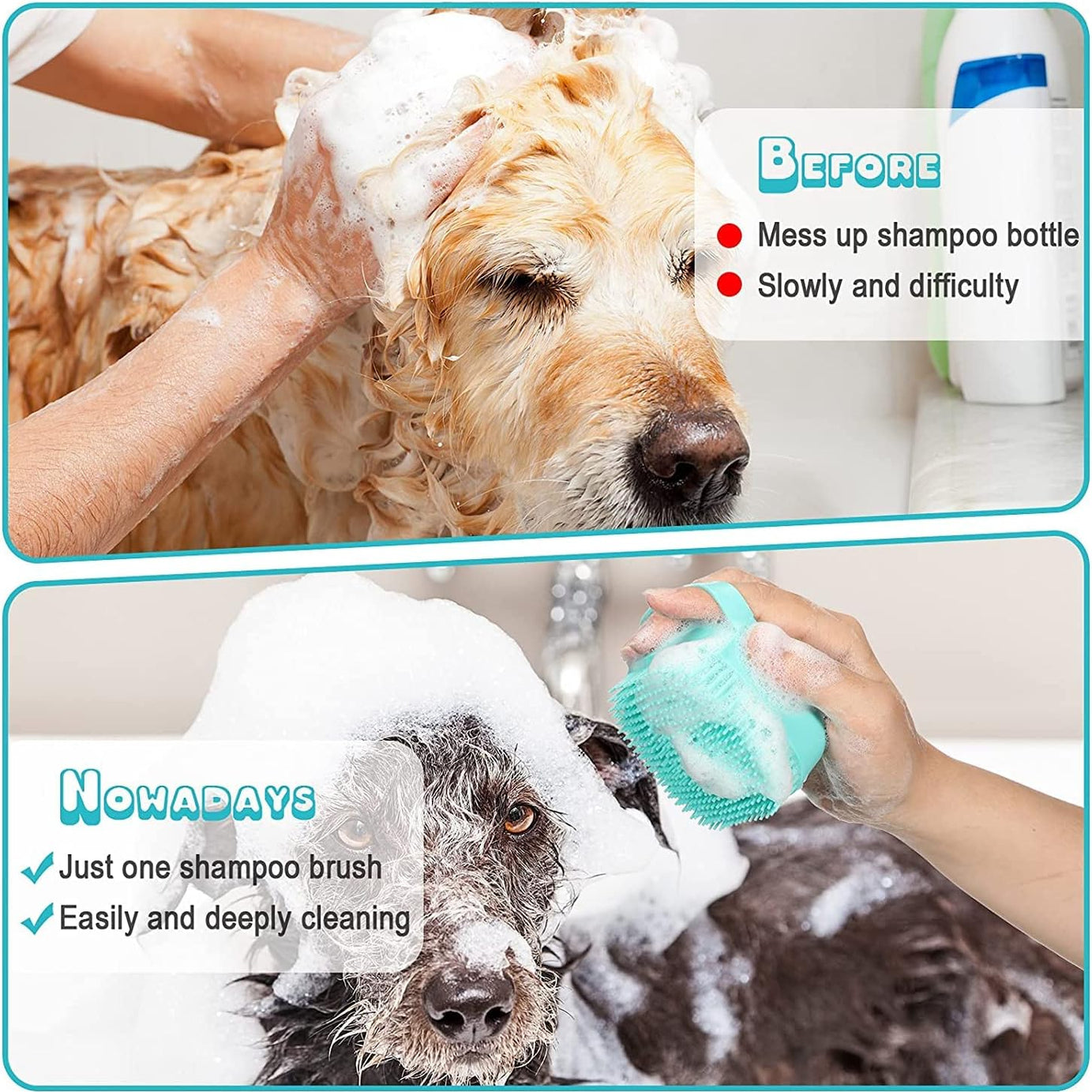 Pet Grooming Kit 7-in-1 - Self-Cleaning Brush Nail Clipper