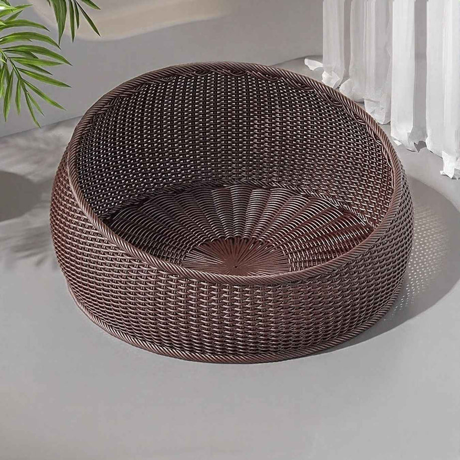 Round Woven Rattan Pet Nest
