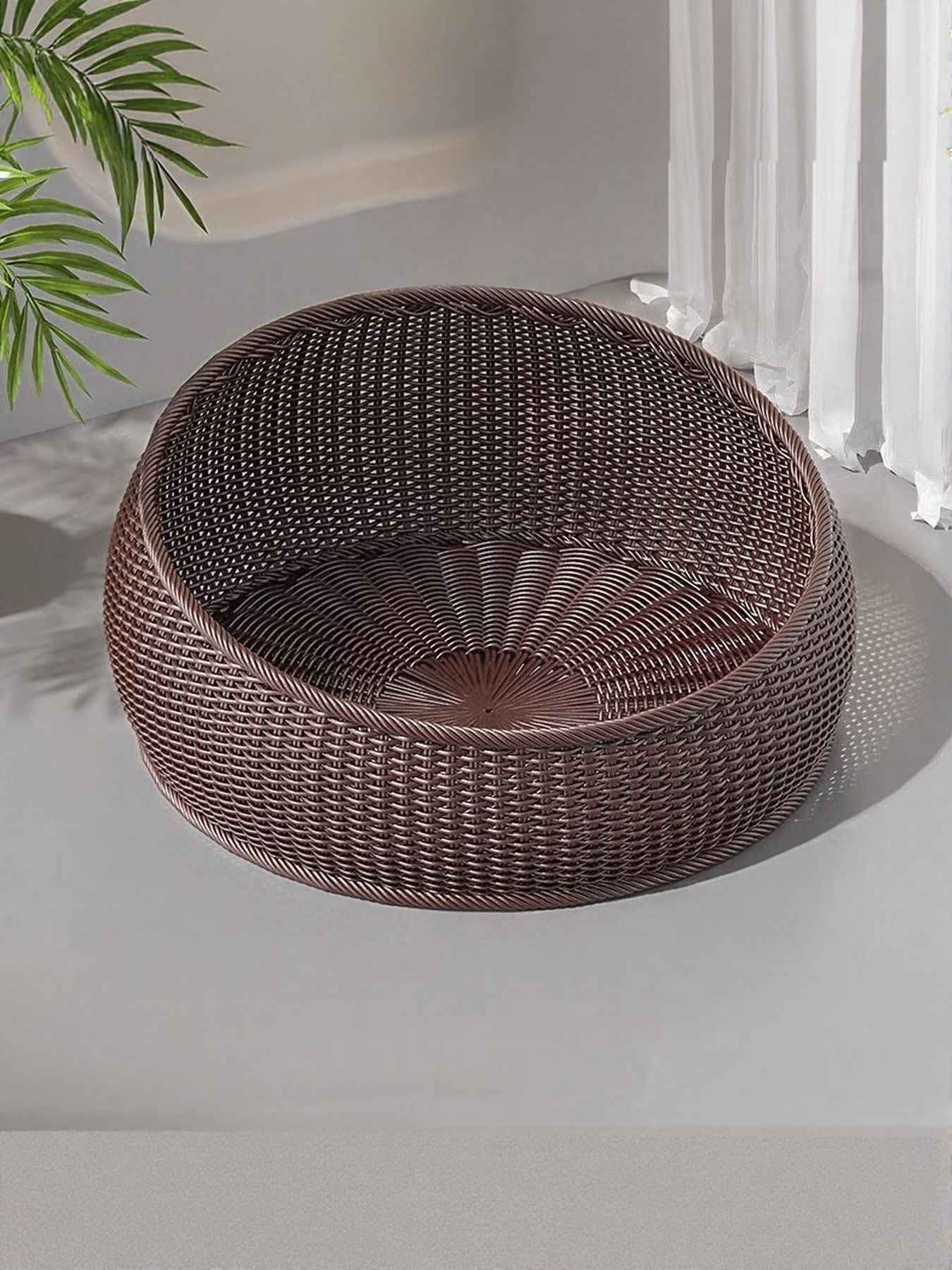 Round Woven Rattan Pet Nest