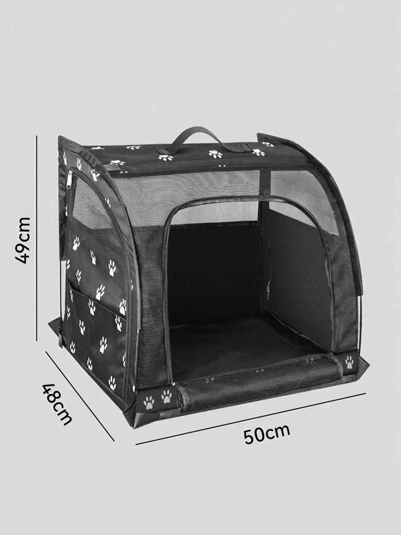 Pet Car Cage Collapsible - Breathable Oxford Travel Crate