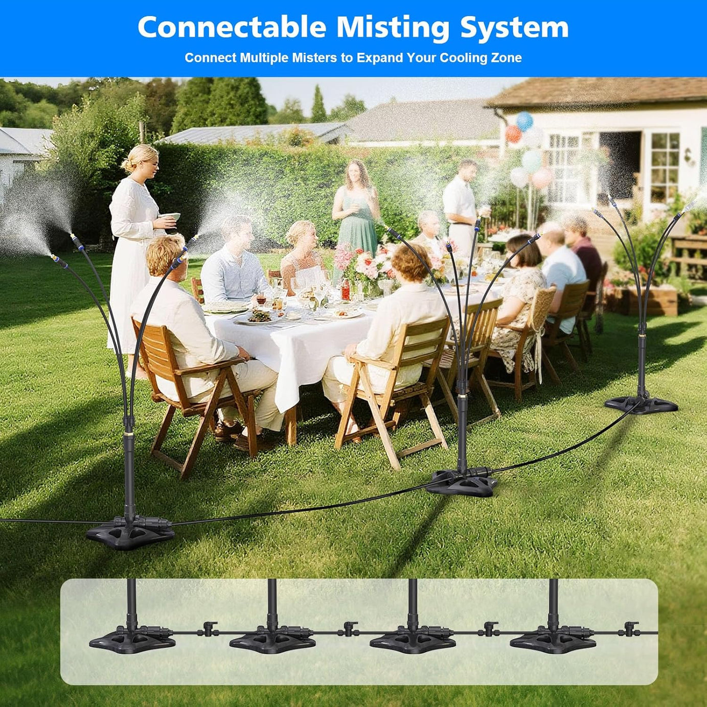 Cool Pup Misting System - Dog Cooling 8M Outdoor 75°F