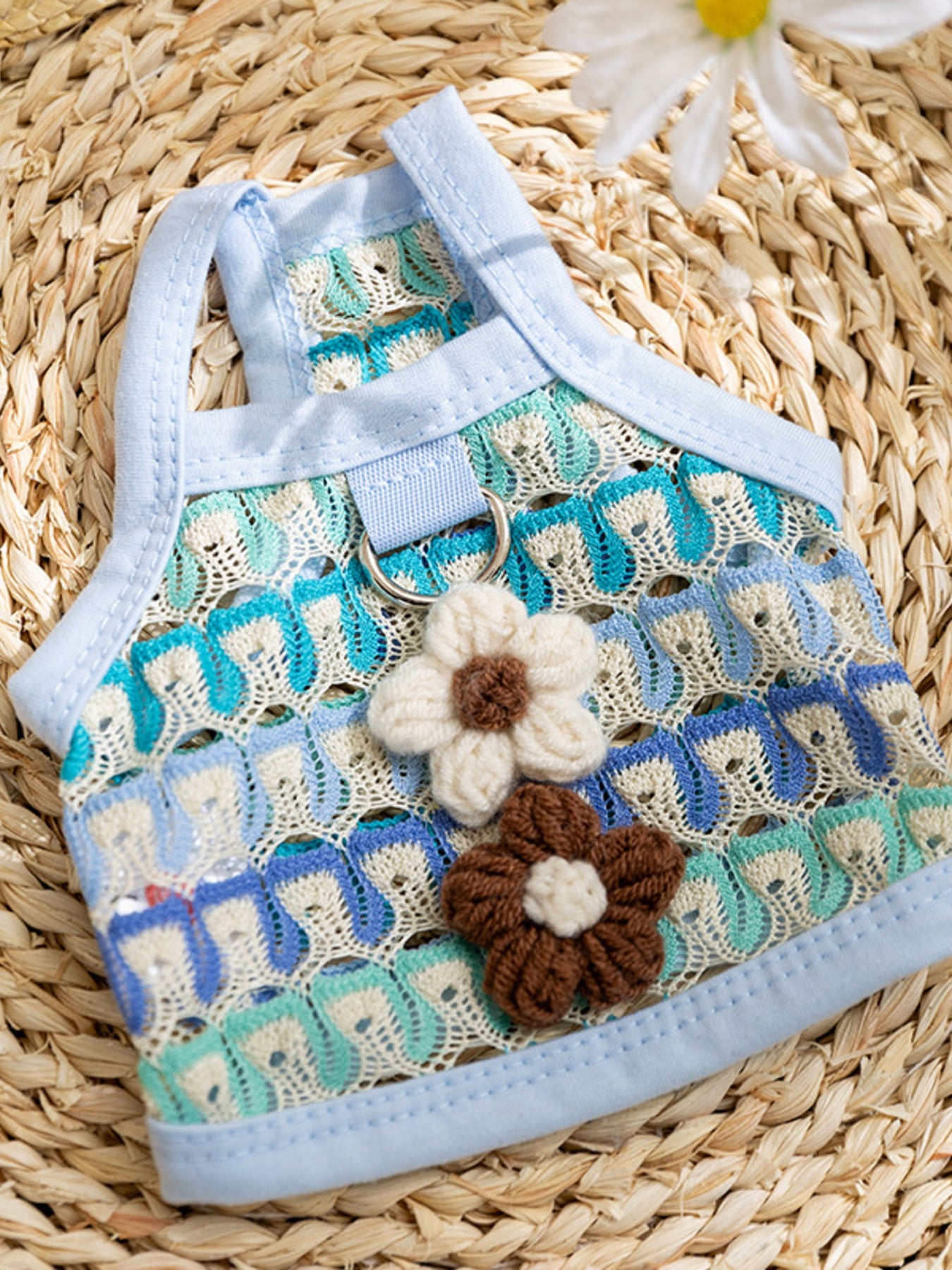 Floral Flair Breathable Pet Top - Harness-Ready