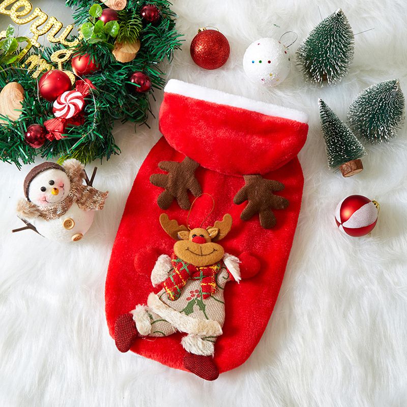 Christmas Dog Hoodie - Festive Flannel Pet Costume