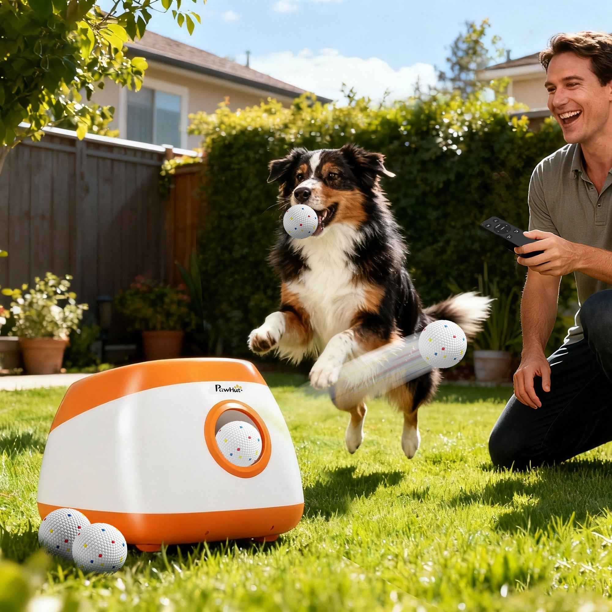 Automatic Dog Ball Launcher - 26-79 FT Remote Control