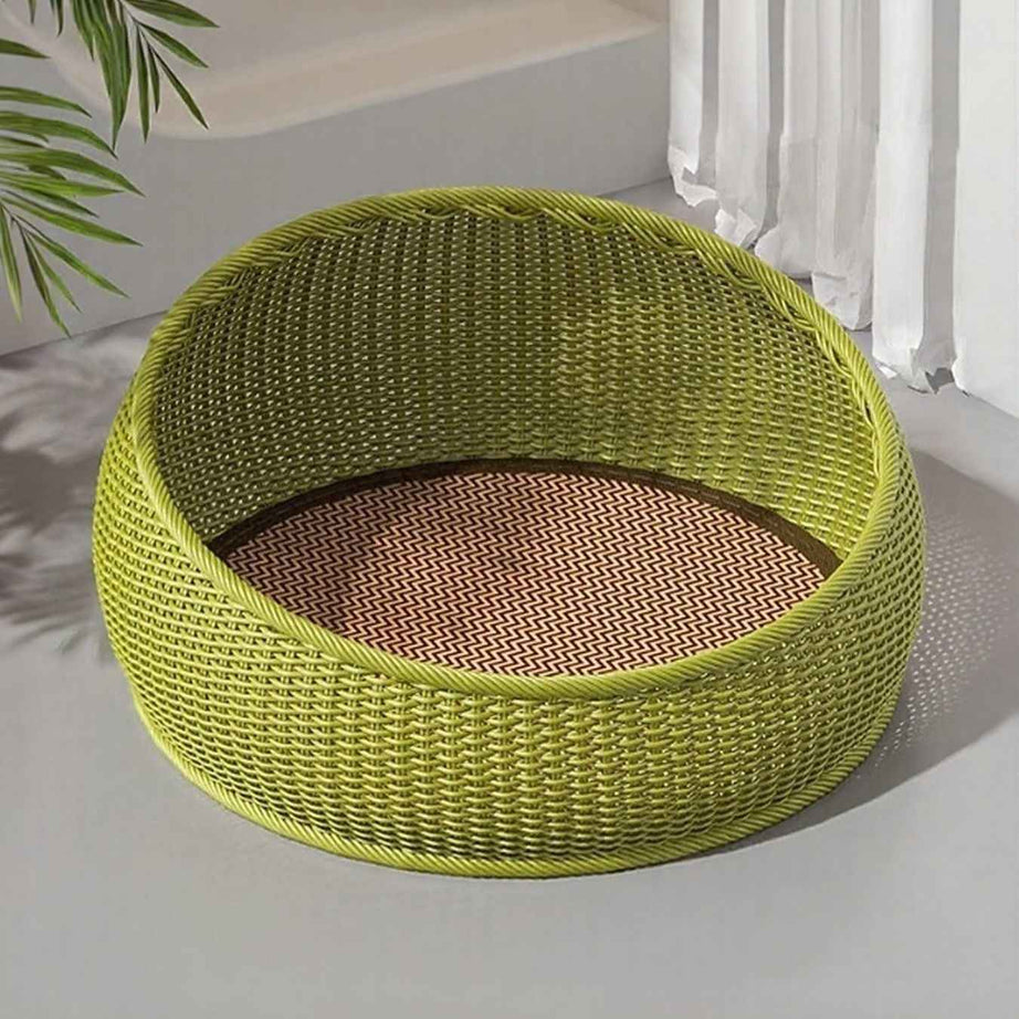 Round Woven Rattan Pet Nest