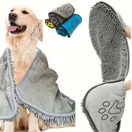 Specially Designed  Pet Bath Towel Quickly Absorbs Water - Dogs or Cats