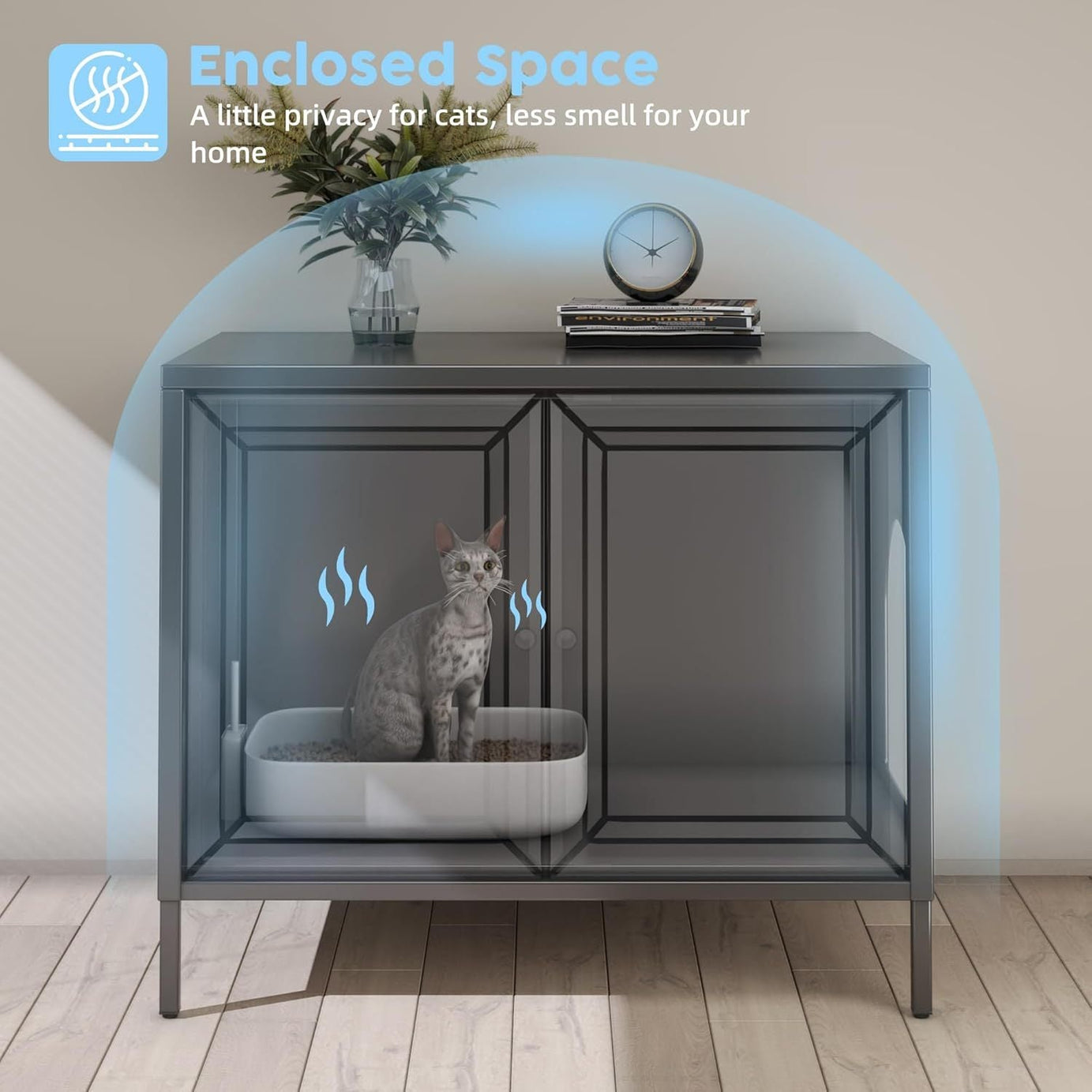 Hidden Barn Cabinet - Metal Cat Litter Box Enclosure