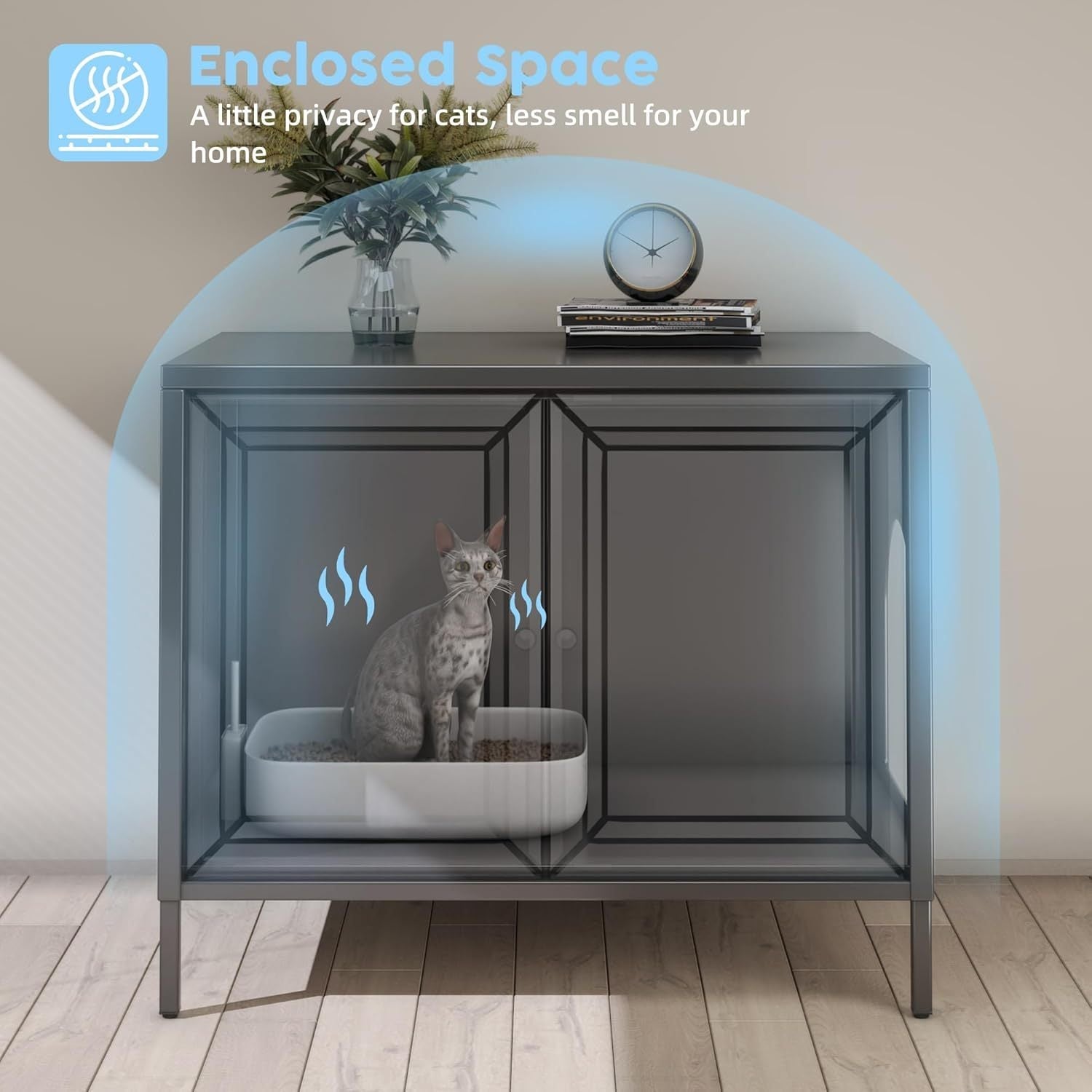 Hidden Barn Cabinet - Metal Cat Litter Box Enclosure