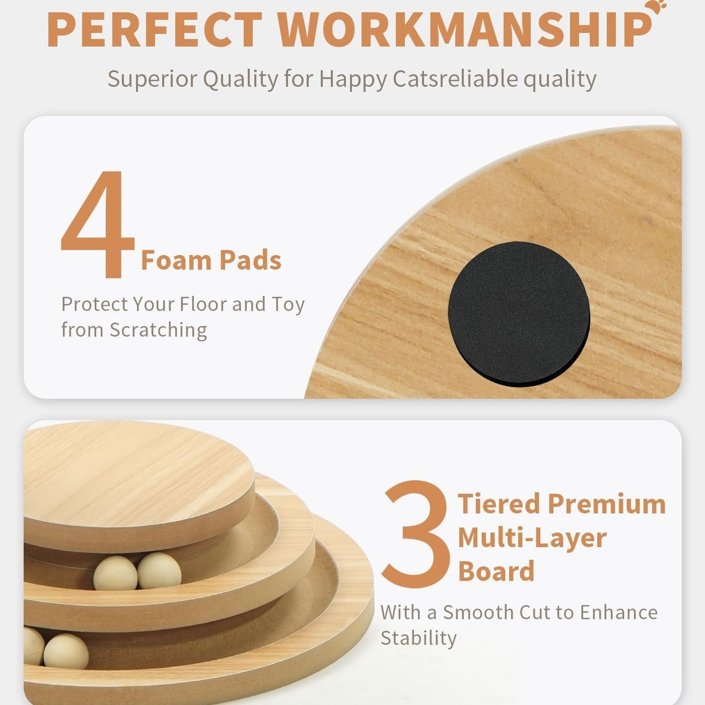 Cat Scratching Post Sisal - 3 Track Ball Lane Hanging Toy