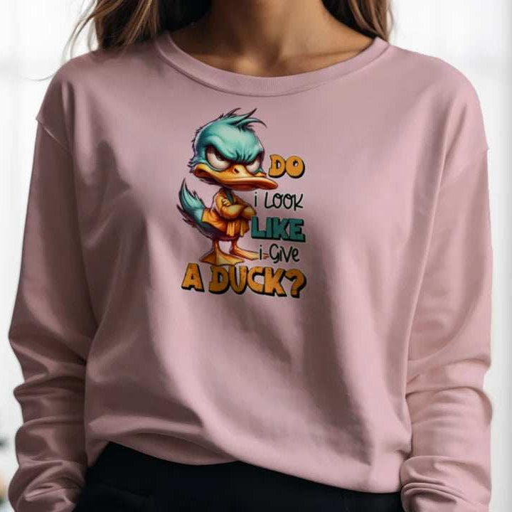 Give a Duck Crewneck - Funny Sarcastic Sweatshirt