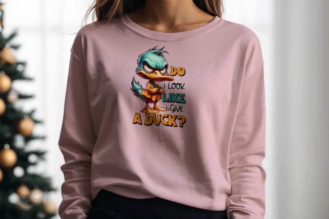 Give a Duck Crewneck - Funny Sarcastic Sweatshirt