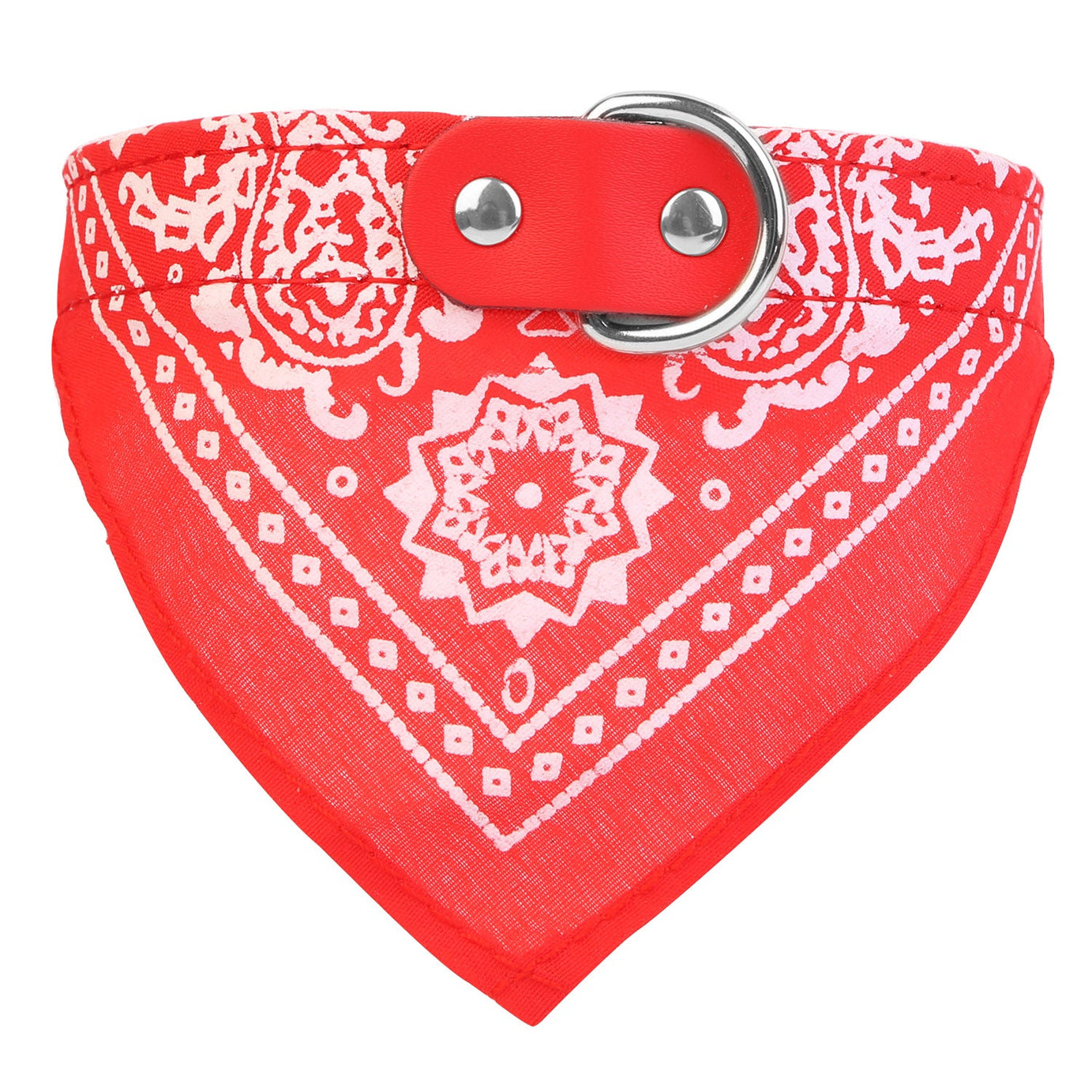 Pet Bandana Collar Adjustable - Leather Triangle Scarf