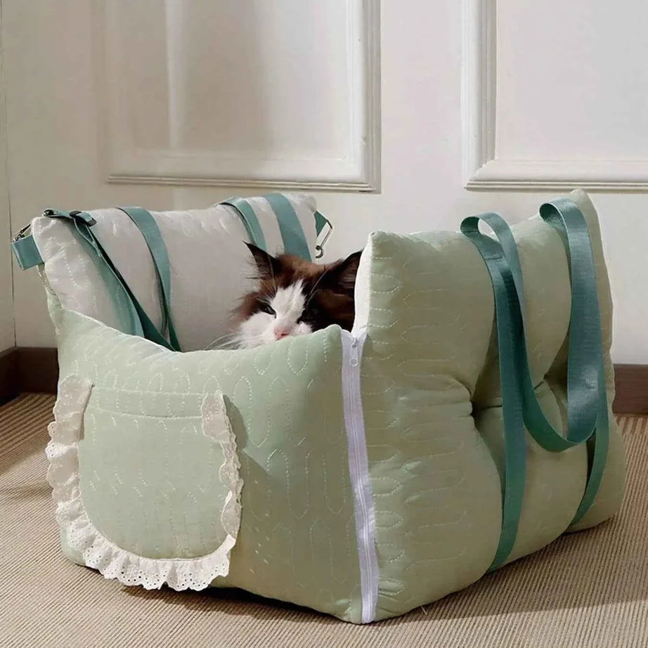 Secure Pet Car Seat Carrier - Comfortable Padded Sling