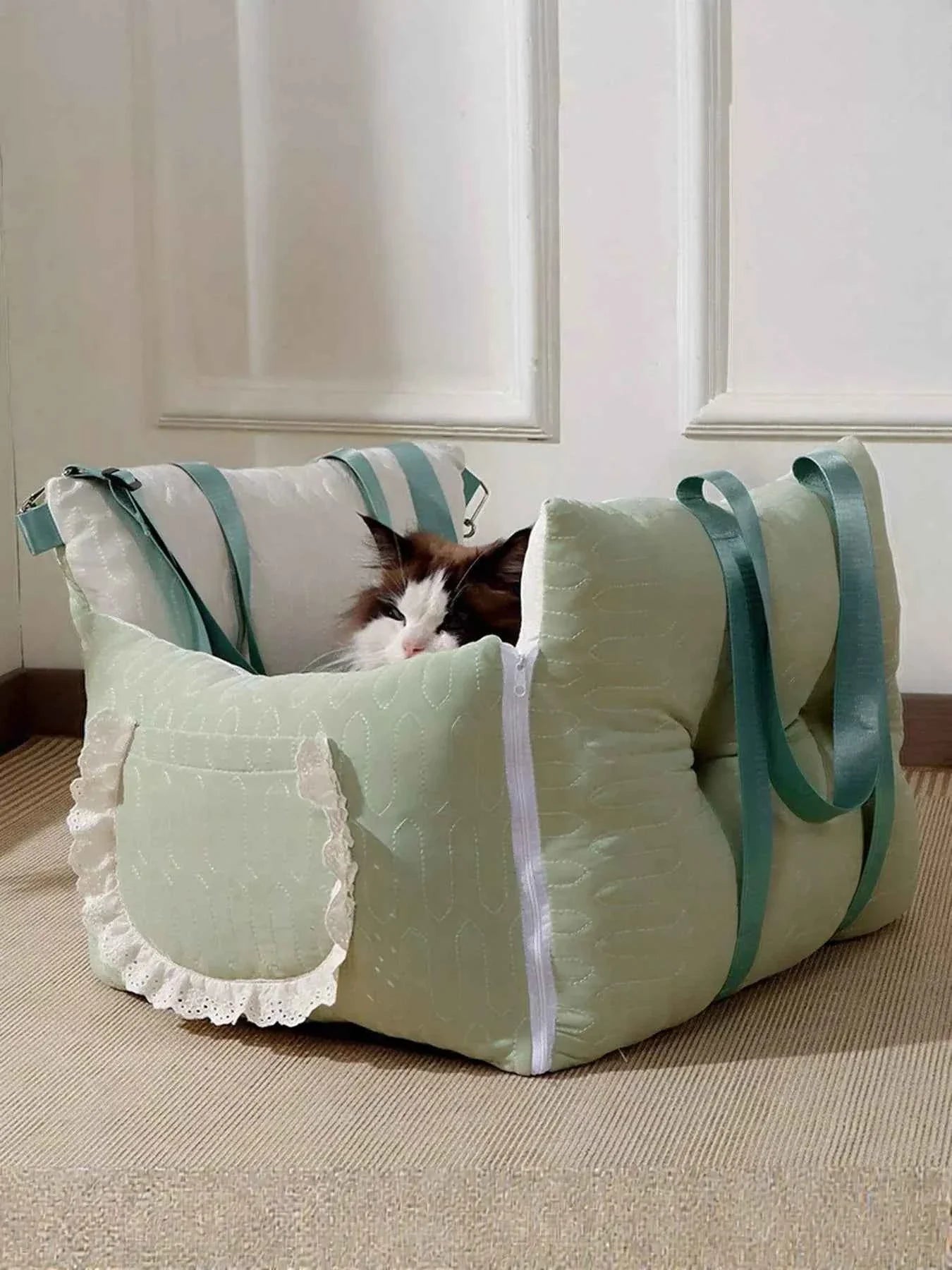 Secure Pet Car Seat Carrier - Comfortable Padded Sling