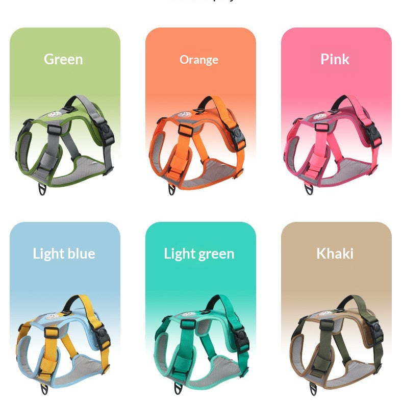 Adjustable Dog Harness - Large Chest Style with Leash