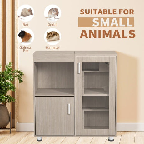 4-Tier Wooden Guinea Pig Cage - Multi-Level Habitat