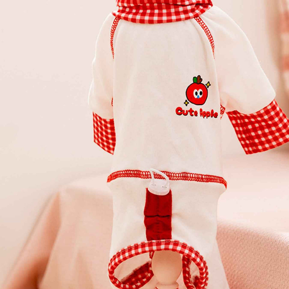 Pet Pajamas Contrast Color - Soft Pocketed Onesie for Cats and Dogs